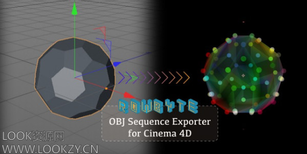 C4D插件-OBJ序列动画模型导出插件 Plexus OBJ Sequence Exporter WinMac 免费下载