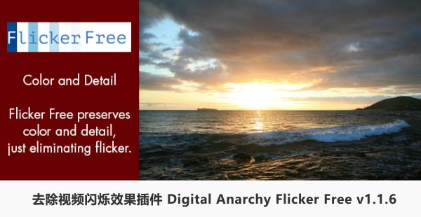 AE/PR插件-去除视频闪烁效果插件 Digital Anarchy Flicker Free v1.1.6 一键安装破解版