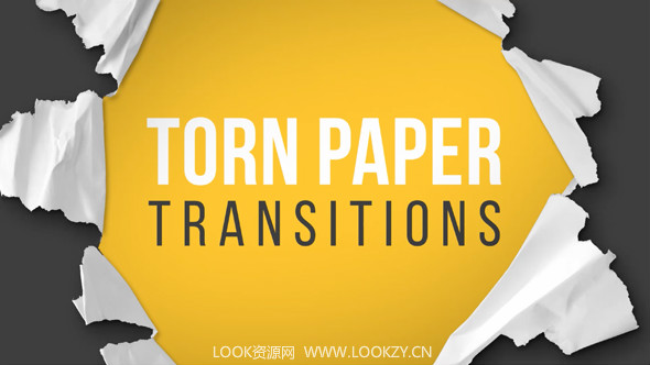 AE模板-12组撕纸擦拭文字视频转场过渡模版Torn Paper Transitions Reveal Pack