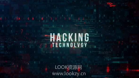 AE模板-高科技黑客数字计算机代码互联网幻灯片模板Hacking Technology Promo