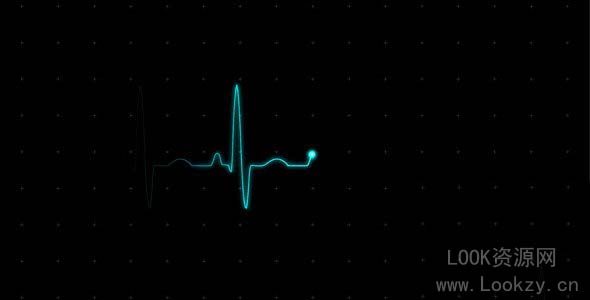 视频素材-心电图心跳监视器运动图形Electrocardiogram