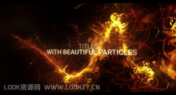 AE模板-抽象粒子发光拖尾文字标题片头模板 Abstract Particles Titles Trailer