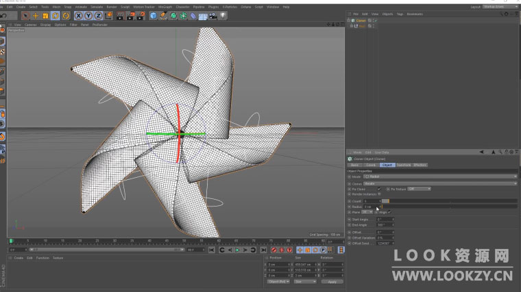 C4D教程-纸风车模型制作教程下载(含工程文件)  How to Create a Pinwheel Tutorial