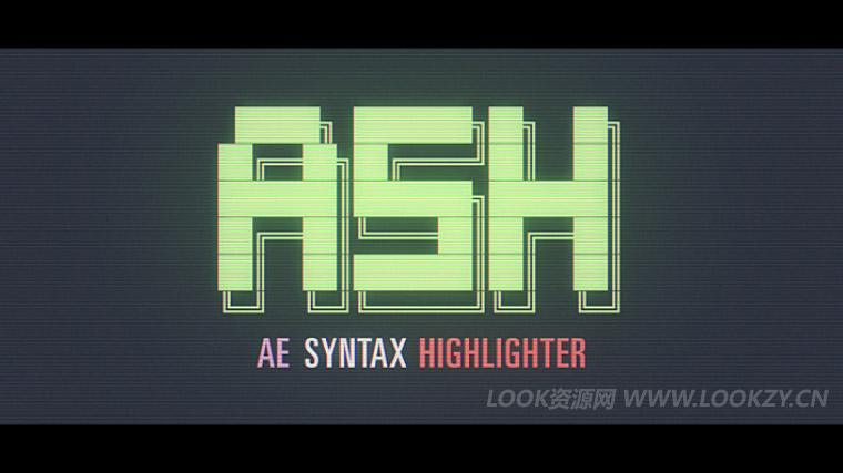 AE脚本-黑客文本代码高亮彩色脚本 Aescripts ASH Syntax Highlighter v1.0.1b Win/Mac