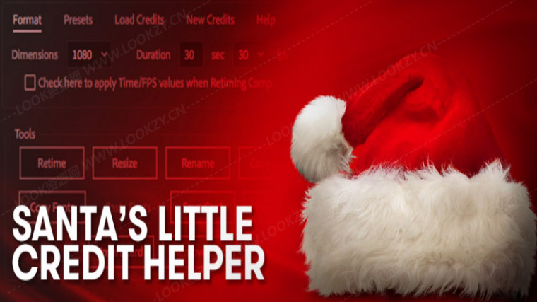 AE脚本-人员信息字幕电影结尾介绍脚本 Santa’s Little Credit Helper v1.2