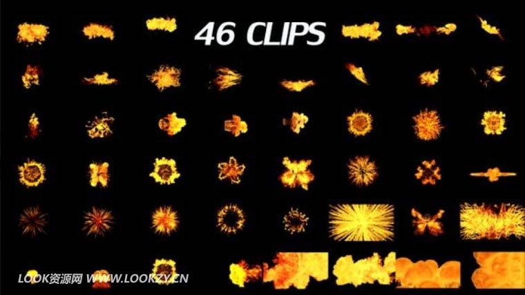 视频素材-46个火焰爆炸燃烧特效视频素材（含Alpha透明通道）