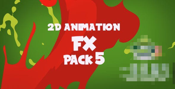 2D Animation Fx Pack 第5季-96个二维卡通动漫能量闪电飞石射击水火血剑光烟尘MG视频素材