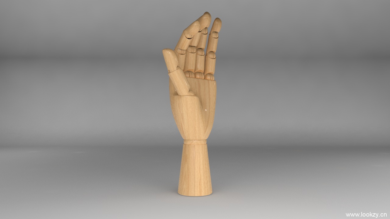C4D模型动画-木制手绑定木偶手掌 机械手木头绑定预设3D模型素材