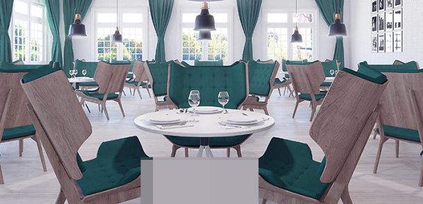 46套酒店餐厅桌椅C4D模型合集C4D+VRAY创意场景3D模型素材