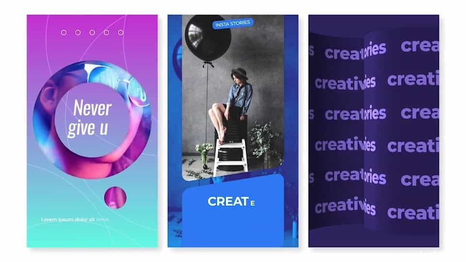 AE模板-创意故事时尚视频排版版式设计动态竖屏包装片头-Creative Stories